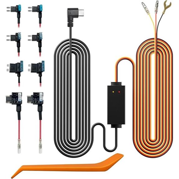 REDTIGER Dash Cam Hardwire Kit with Fuses and Parking