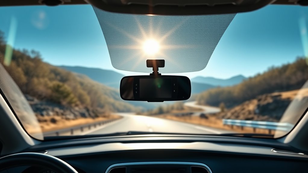 dash cam size placement laws