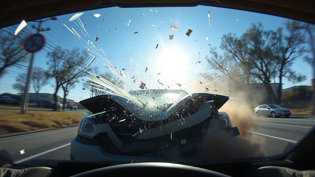demonstrating collision impact severity