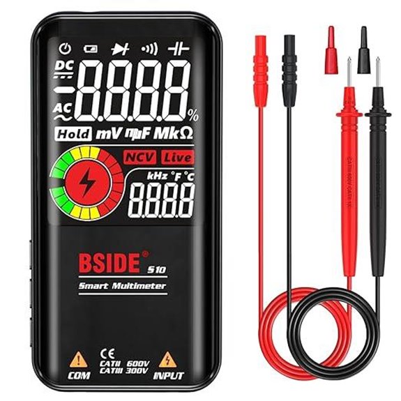 BSIDE Digital Multimeter with LCD and Live Check