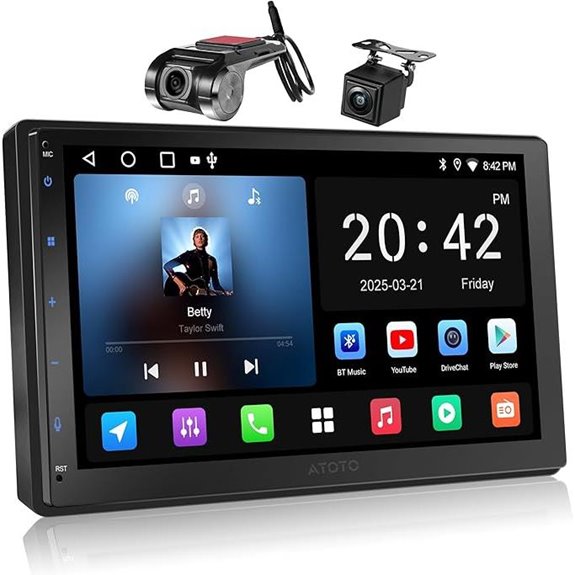 A5L Android Double Din Car Stereo with Camera