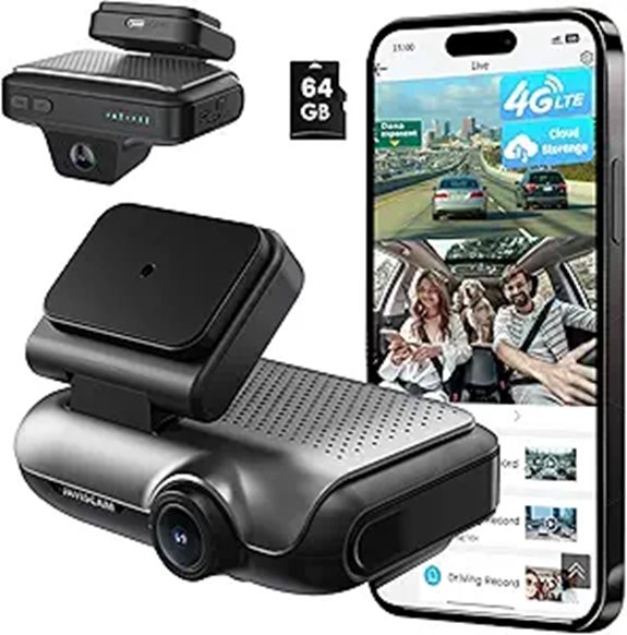 Dual 2K LTE Dash Cam with Night Vision and GPS