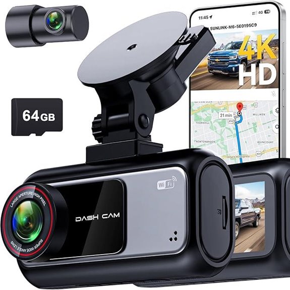 Dual 4K/2K Truck Dash Cam with Night Vision