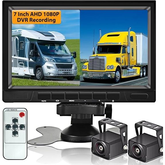 AHD Dual Backup Camera with 7 DVR Monitor
