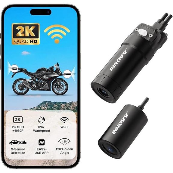 INNOVV K6 Dual Channel Motorcycle Dash Cam