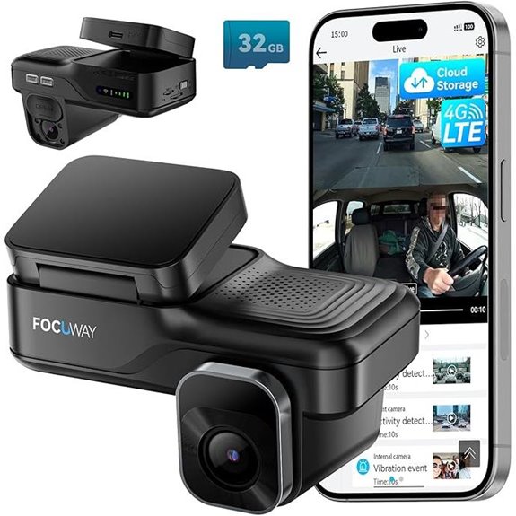 Dual FHD Car Dash Cam with Night Vision & GPS
