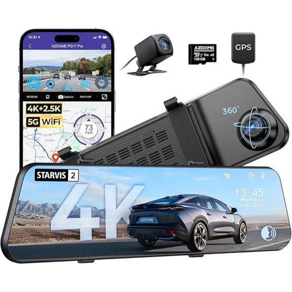 AZDOME PG17 Pro STARVIS Dual Dash Cam with GPS