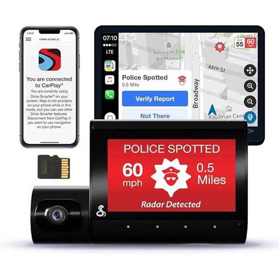 Cobra Dual View Dash Cam with QHD & Alerts