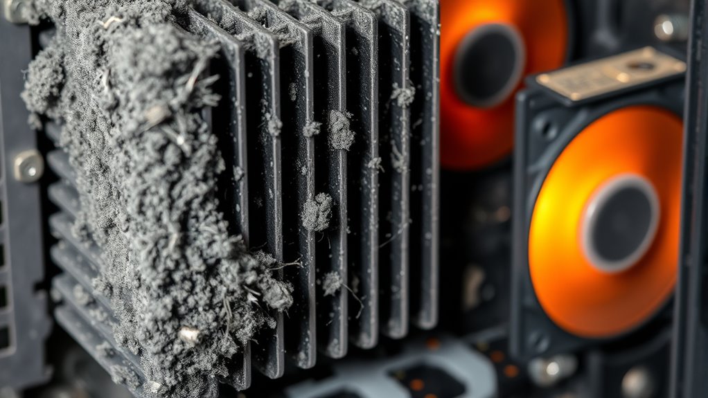 dust impairs heat dissipation