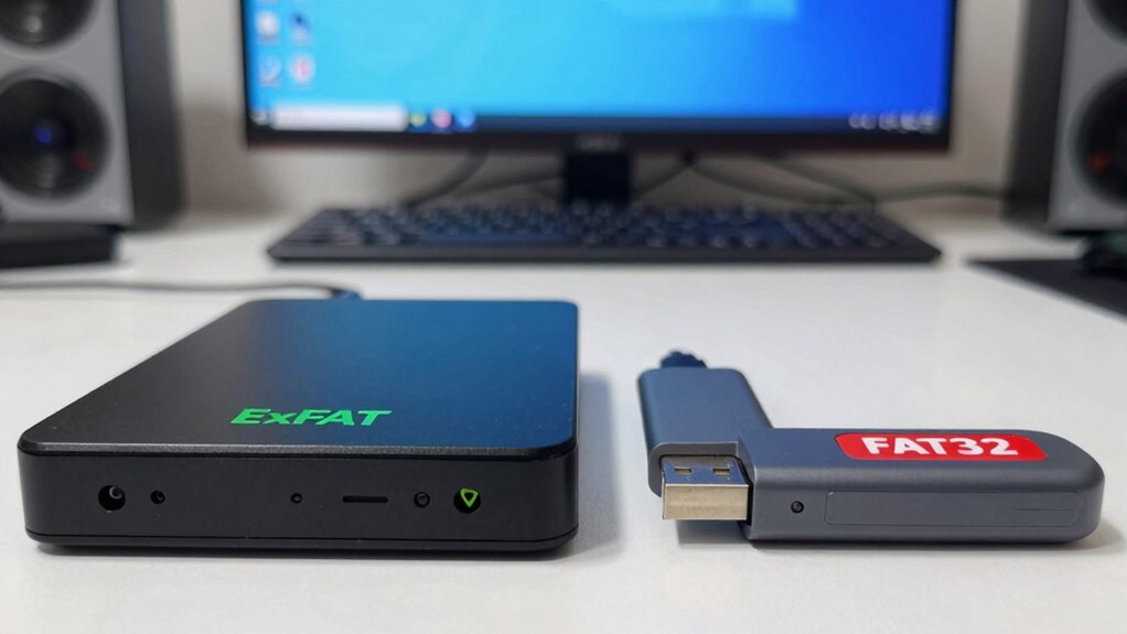 file system formatting differences