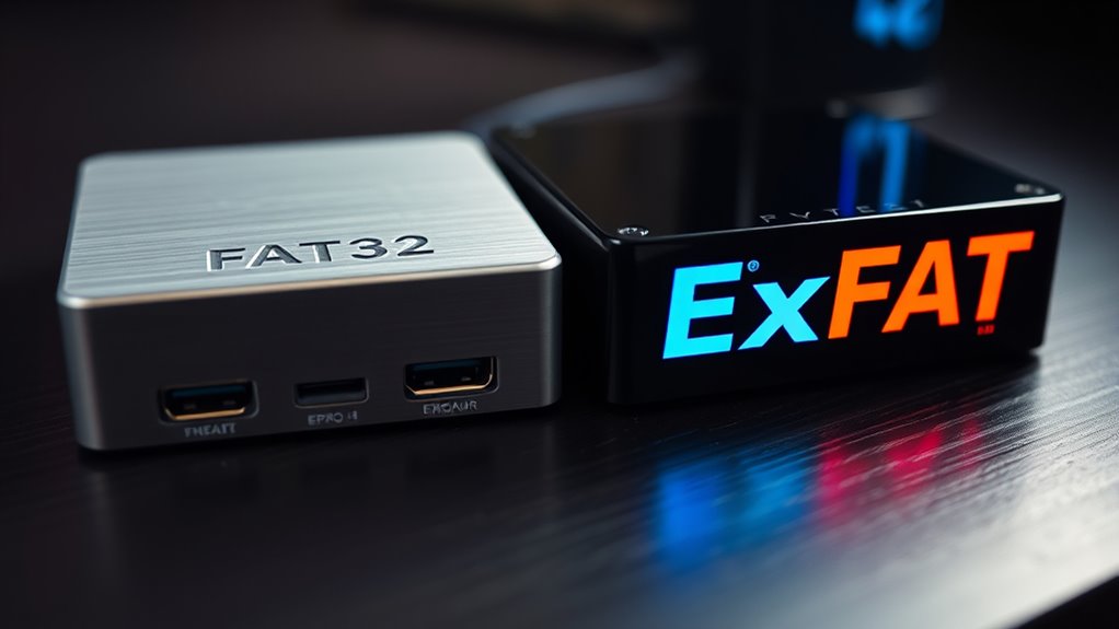 file systems fat32 versus exfat