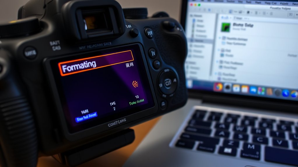 format card within camera