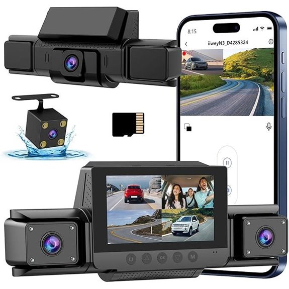 4-Channel 360° Dash Cam with App Control