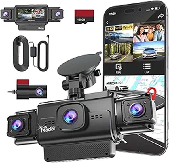 4-Channel 360° Car Dash Cam with GPS and Night Vision