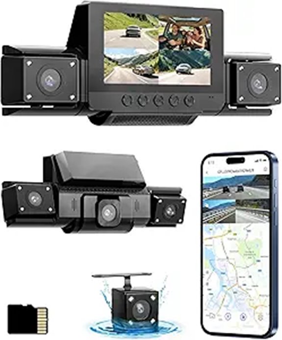 4-Channel 360 Car Dash Cam with Night Vision
