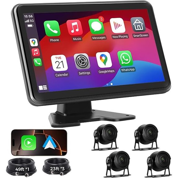 4-Channel Backup Camera System with 10 Touch Screen