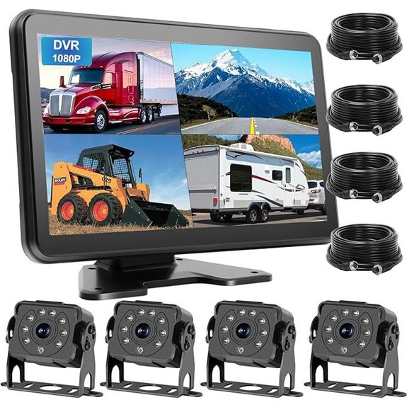 4-Wire Backup Camera System with 10.1 HD Monitor
