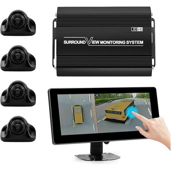 360° Bird's Eye View Camera System with Touch Screen