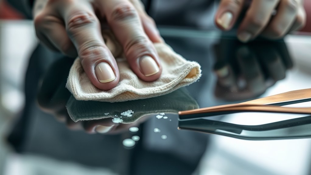 gentle surface residue removal