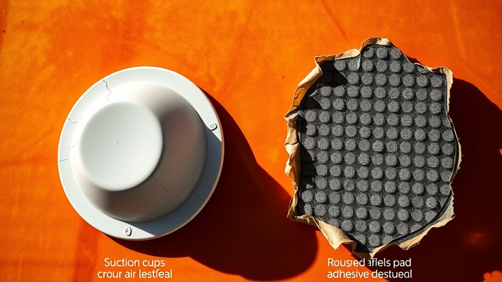 heat weakens suction seals