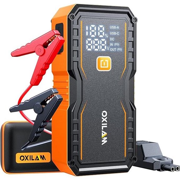 OXILAM 24000mAh Jump Starter with LED & Ports