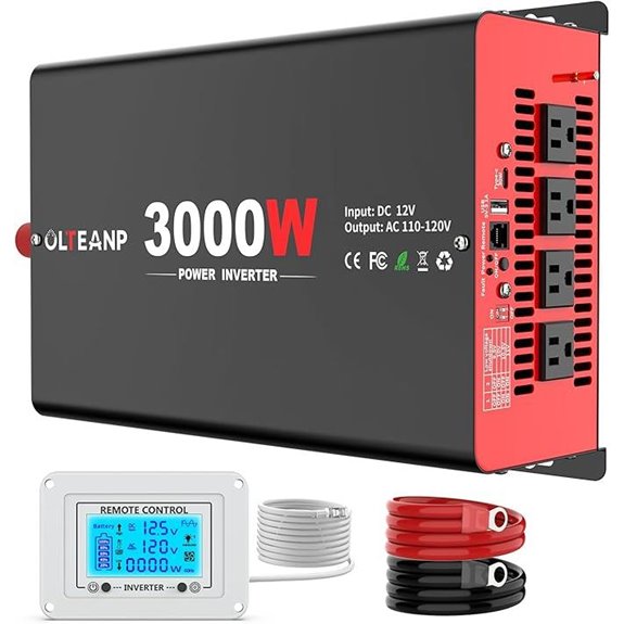 3000W Car Power Inverter with USB Remote LCD