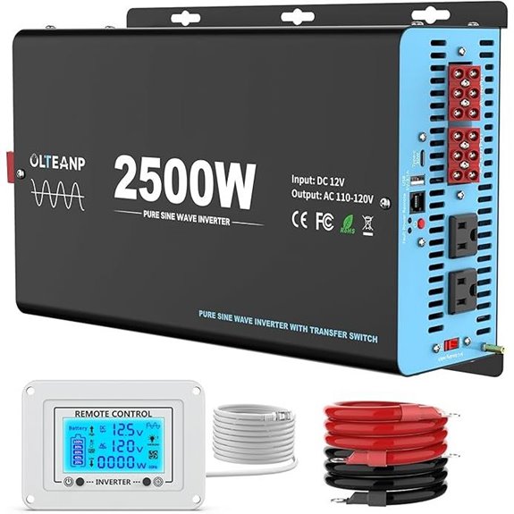 2500W Pure Sine Wave Inverter with Transfer Switch