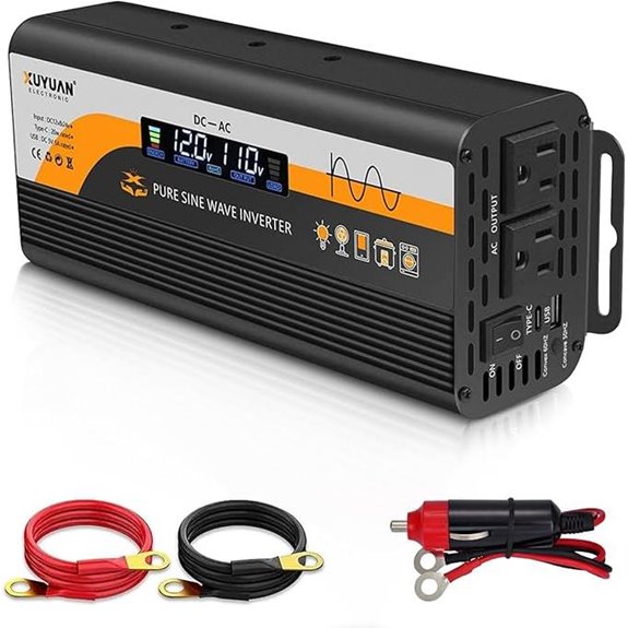 500W Pure Sine Wave Inverter with LCD & USB