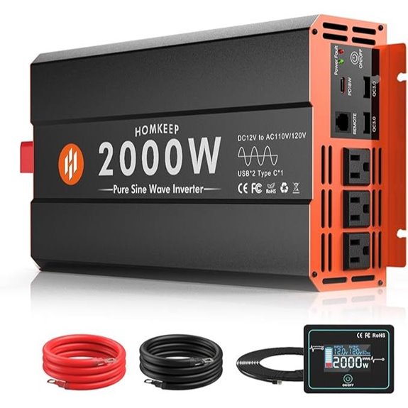 2000W Pure Sine Wave Inverter with Ports & Remote
