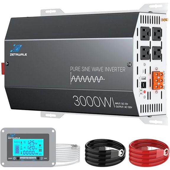 3000W Pure Sine Wave Inverter with USB & Remote