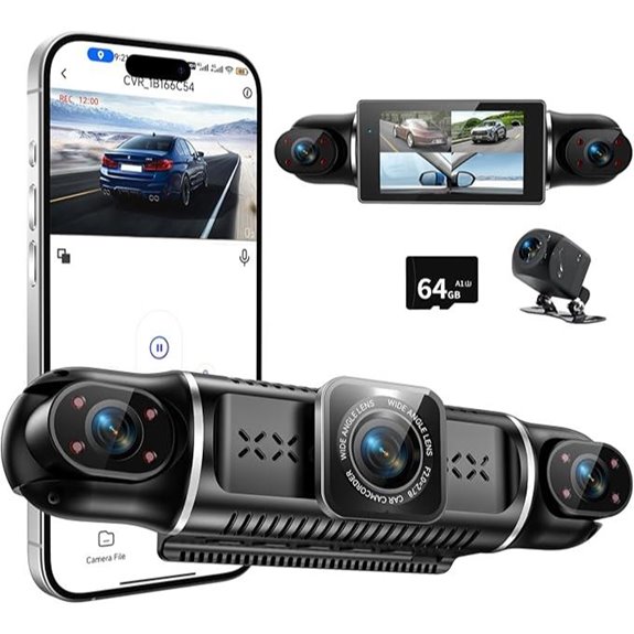 4K+1080P 360° Car Dash Cam with Night Vision