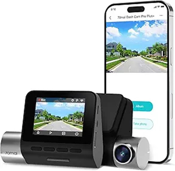 70mai 2.7K Dash Cam with GPS WiFi Night Vision