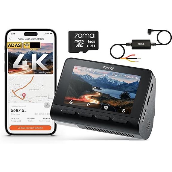 A800S+ UP02 4K Dashcam with WiFi GPS Night Vision