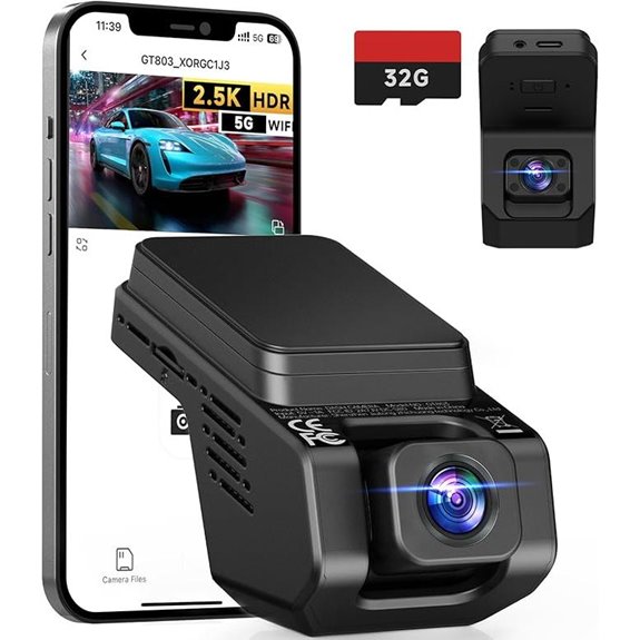 Dual 2.5K+1080P Car Dash Cam with Night Vision