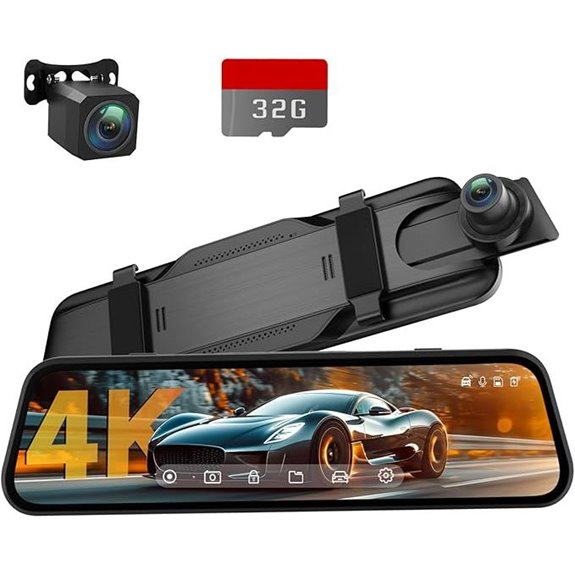 Veement 4K Rear View Mirror Camera with Night Vision