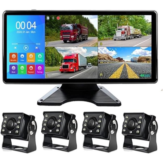 4K RV Backup Camera with Touch Screen Monitor