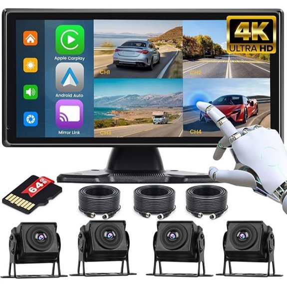 4K RV Backup Camera System with Touch Screen