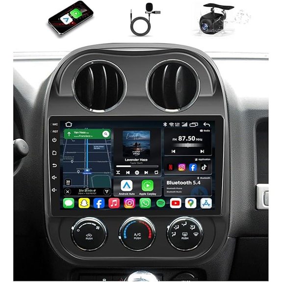 Bluetooth 5.4 Car Stereo for Jeep Compass (2010-2016)