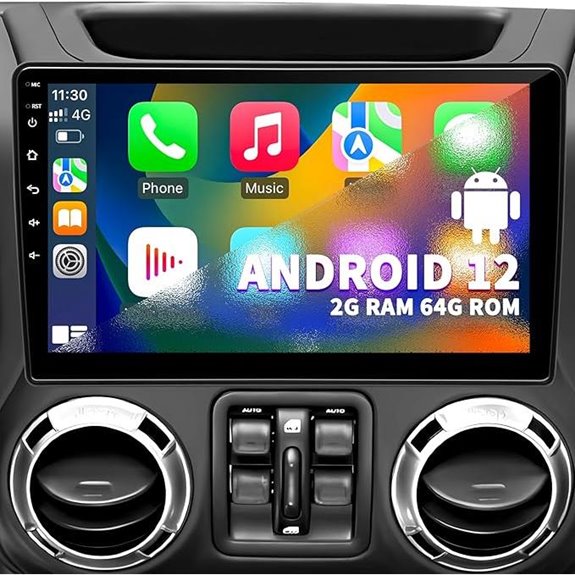 Android Car Stereo for Jeep with Touchscreen CarPlay GPS