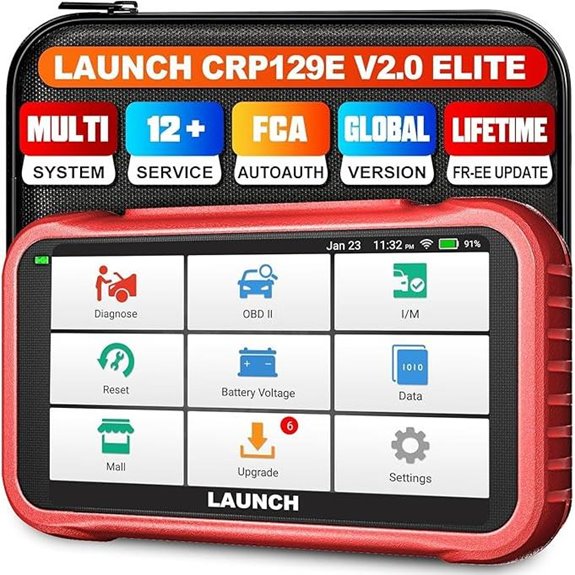 Launch CRP129E V2.0 OBD2 Scanner with Lifetime Updates
