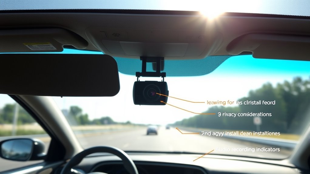 legally permitted dash cam use