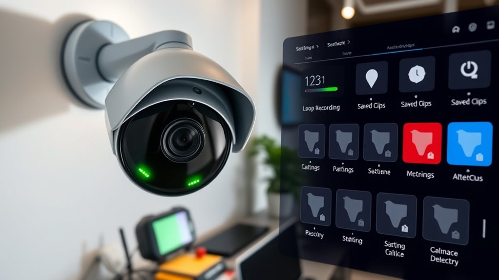 loop recording indicator signs