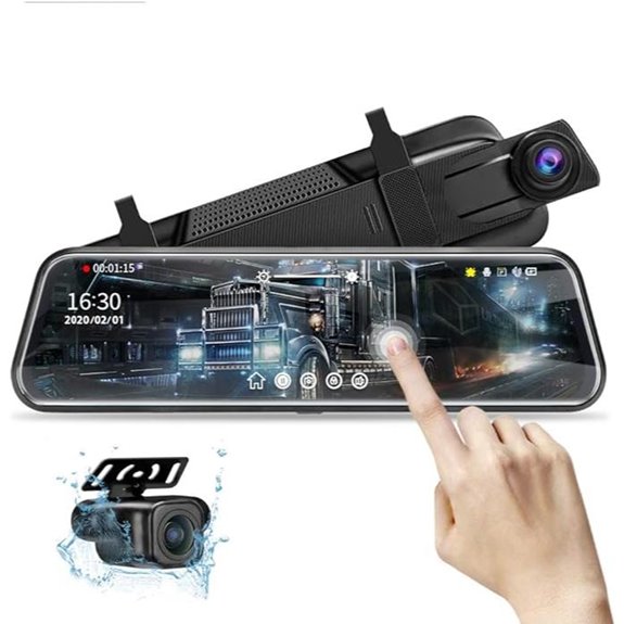 10 Mirror Dash Cam with Night Vision and Rear View