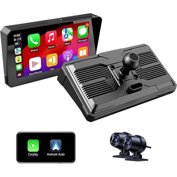 Motorcycle CarPlay 7-Inch DVR with Dual 2K Cameras