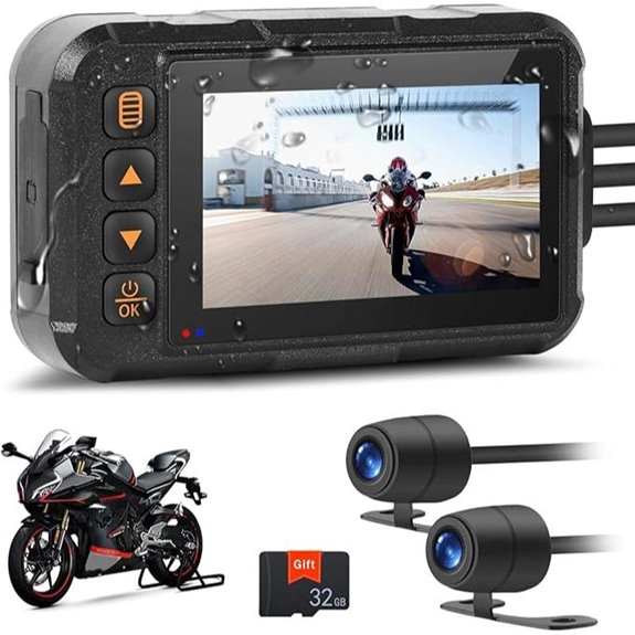 Motorcycle Dual HD Dash Cam with Night Vision