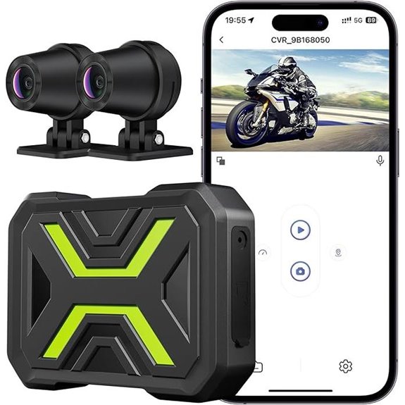Motorcycle Dash Cam with Night Vision & Waterproofing