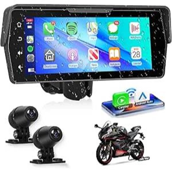 Motorcycle Dash Cam with Touch Screen and GPS