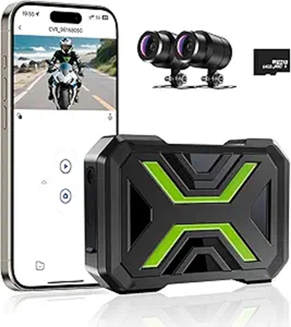Motorcycle Dual 1080p Dash Cam with Waterproof IP67