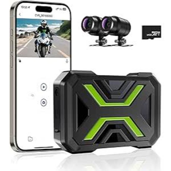 Motorcycle Dual 1080p Dash Cam with Waterproof Case