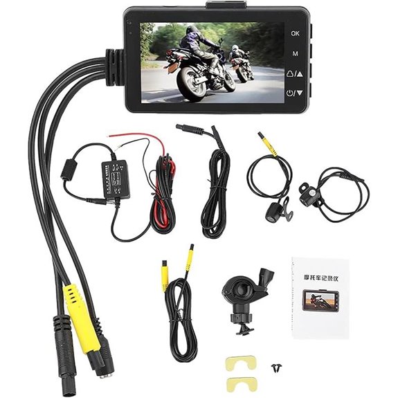 Motorcycle Dual Lens Dash Cam with Waterproof IP65
